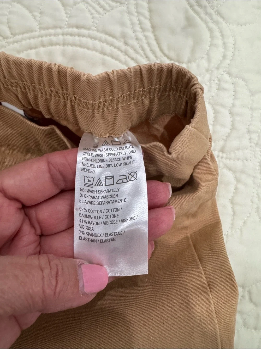 Isaac Mizrahi Live! 24/7 Stretch Pants Tan Khaki Size 0T Tall NWOT